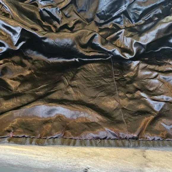 VTG 60s Small Faux Fur Leather Animal Print Leopard Statement Trench Jacket Coat - Picture 13 of 14